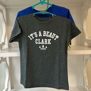 TWO Christmas Vacation T Shirt Gray & Blue It’s A Beaut Clark Toddler Size 3T